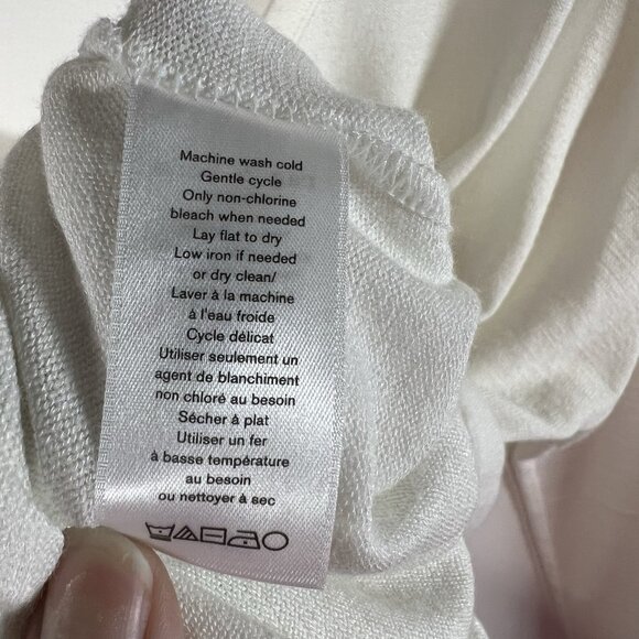 Rag & Bone Open Back Long Sleeve White Top Size Medium Lightweight Designer - Picture 6 of 9